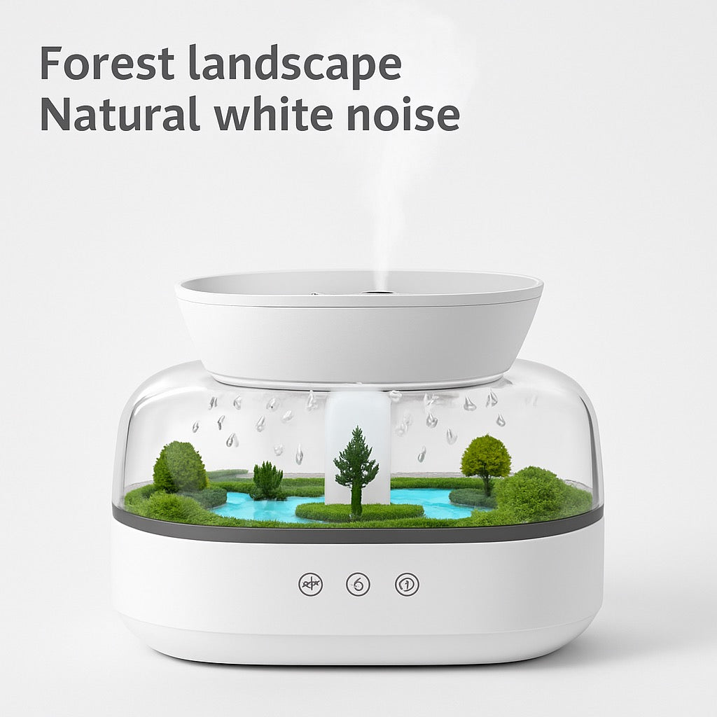Heylovely Raindrop Cool Mist Humidifier & Aroma Diffuser – Smart White Noise Design