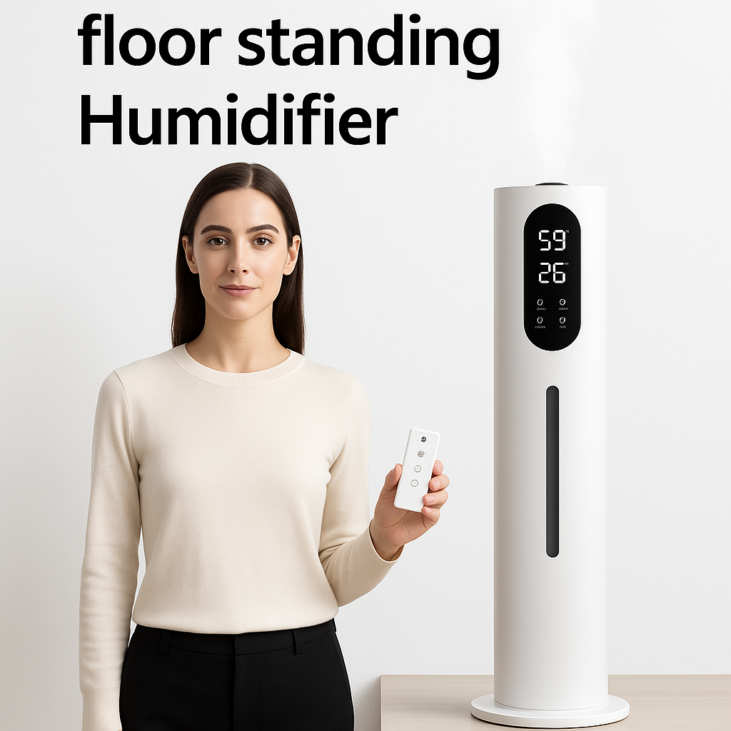 Heylovely Tower Ultrasonic Cool Mist Humidifier with Aroma Diffuser