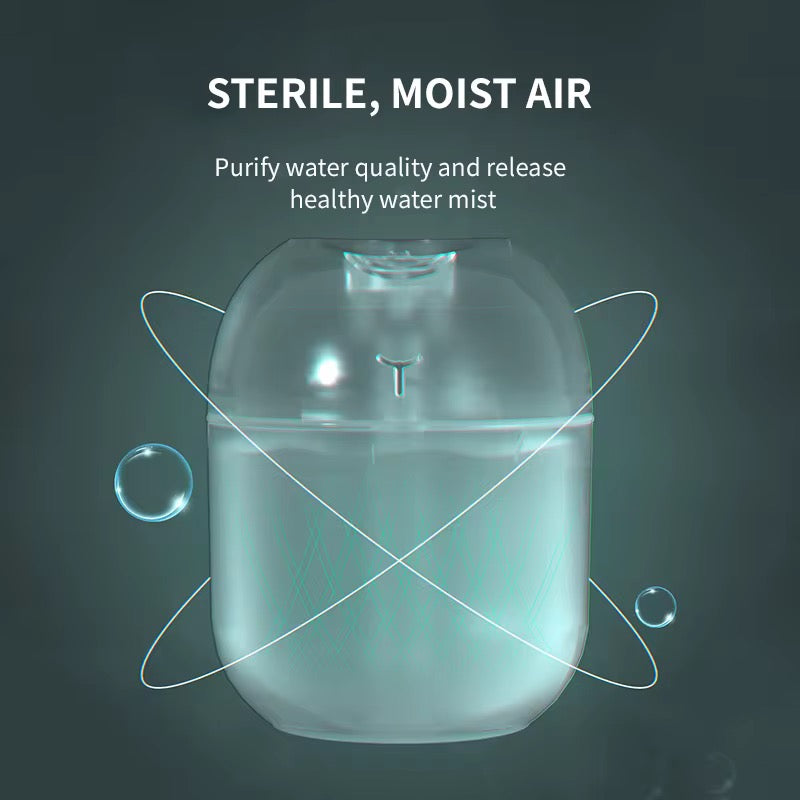Heylovely Portable Mini Air Humidifier & Aroma Diffuser for Home or Car