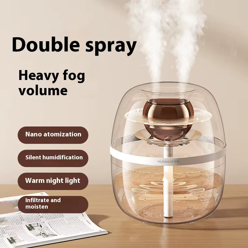 Heylovely Double Jet Cool Mist Humidifier – Silent 3L for Bedroom & Office