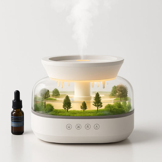 Heylovely Raindrop Cool Mist Humidifier & Aroma Diffuser – Smart White Noise Design